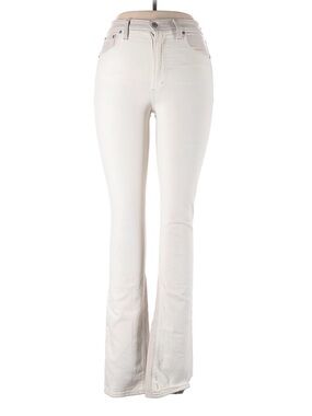 Abercrombie & Fitch White The Slim Straight High-Rise Jeans 25L